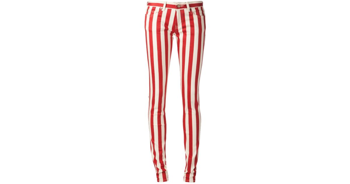 red striped jeans