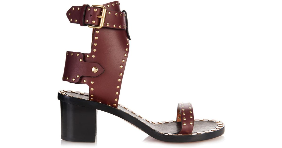 isabel marant jaeryn studded leather sandals