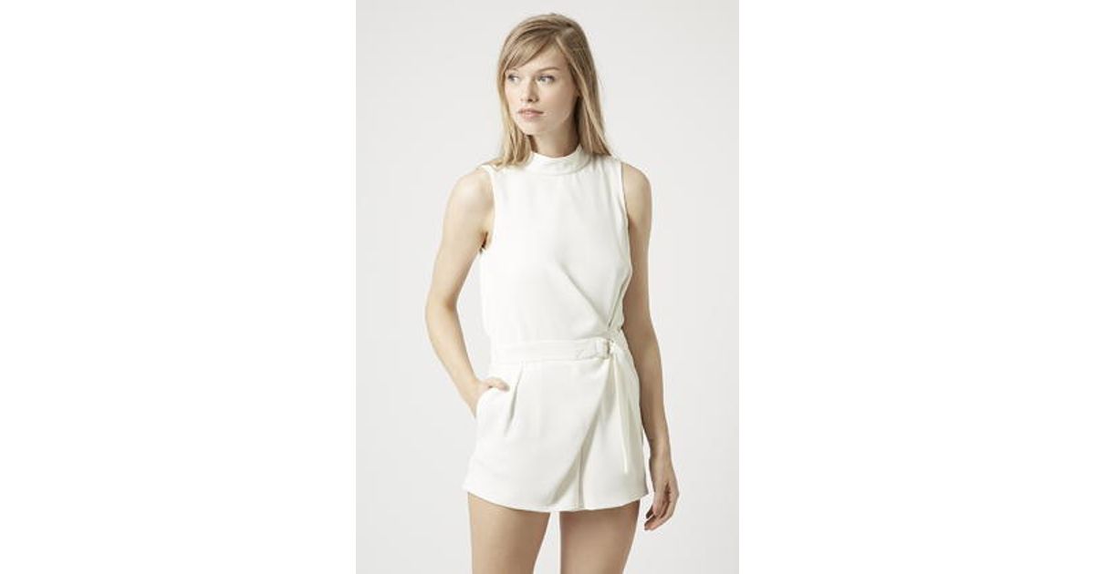 tall white playsuit