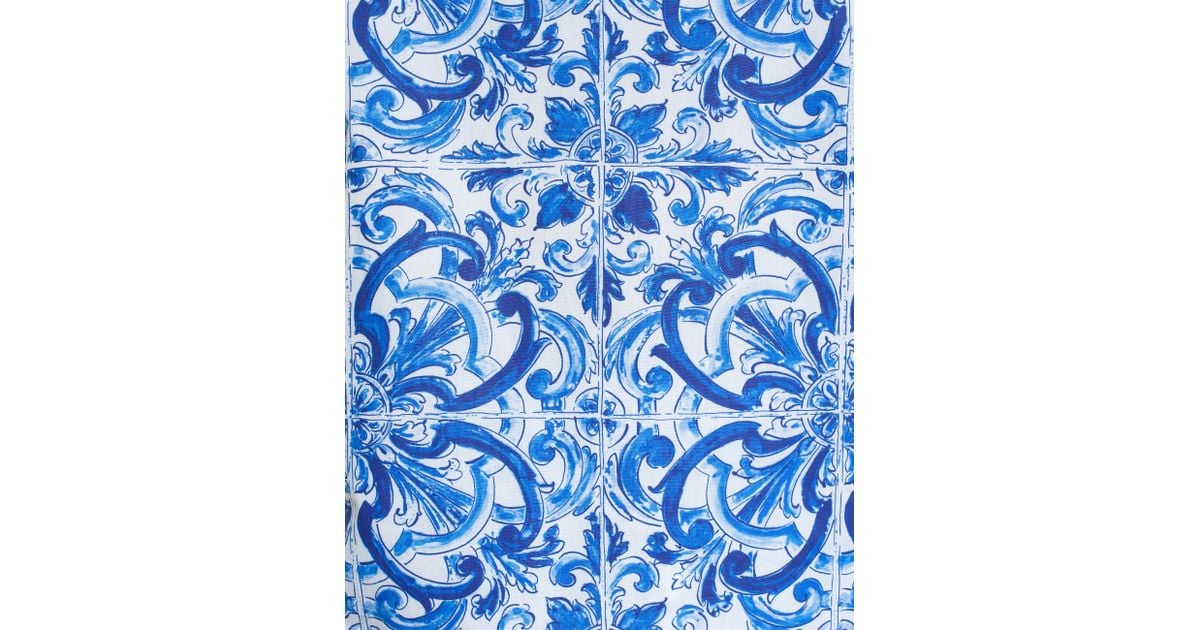 Dolce & Gabbana Majolica-Print Top in Blue