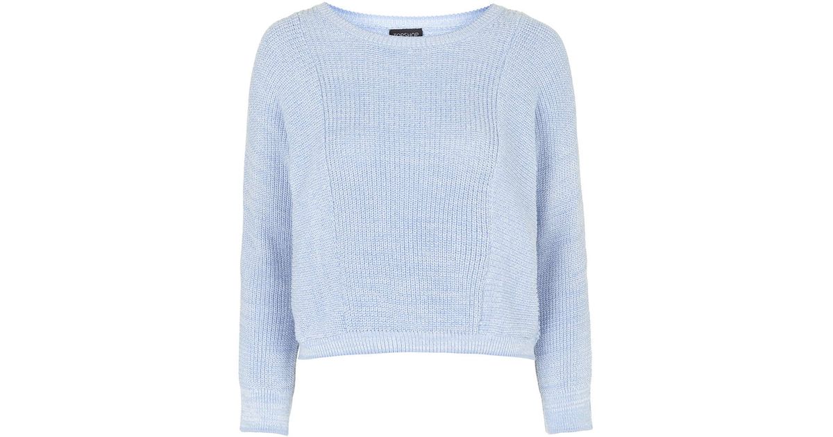 baby blue cropped jumper