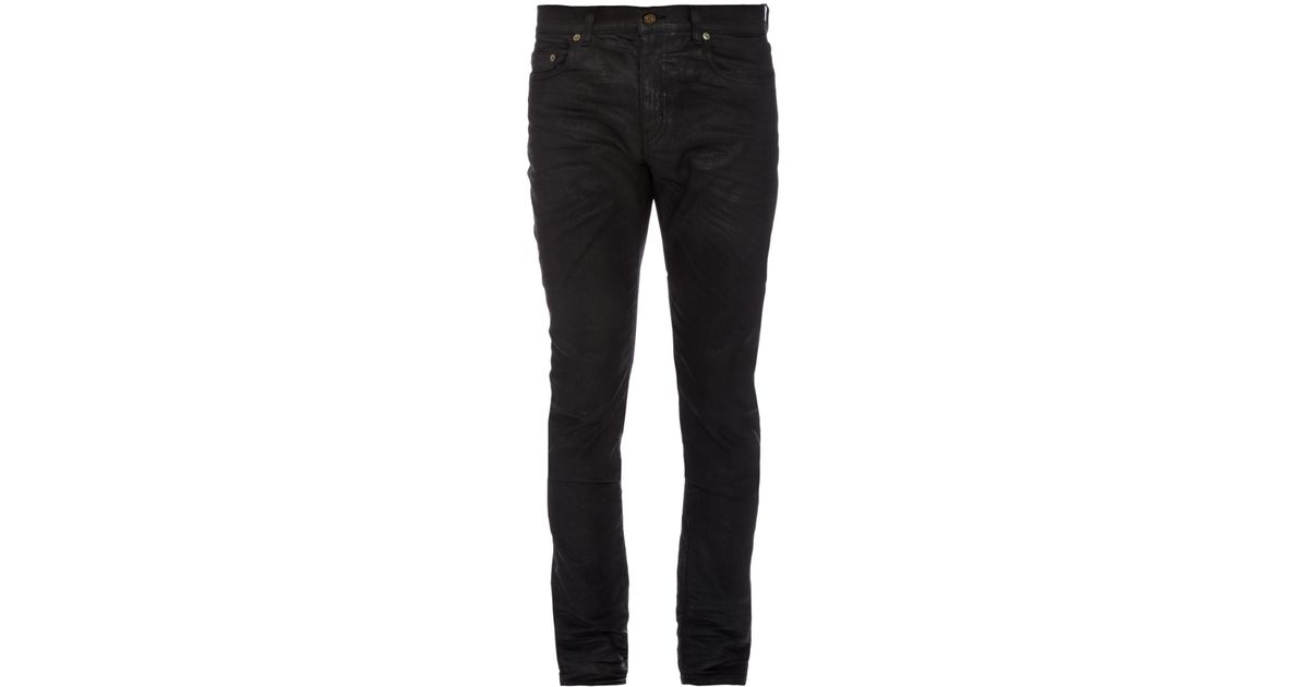 saint laurent waxed denim
