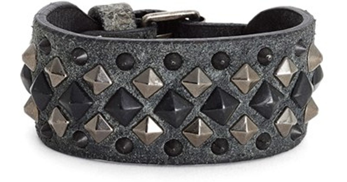 studded leather cuff