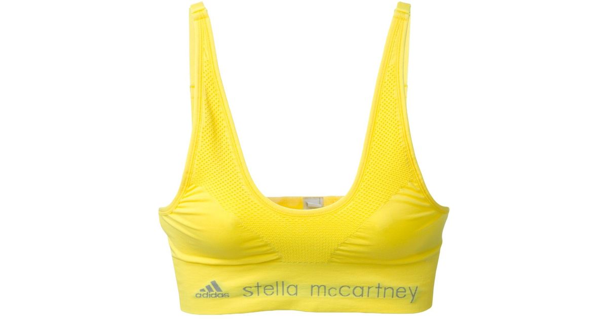 yellow adidas sports bra