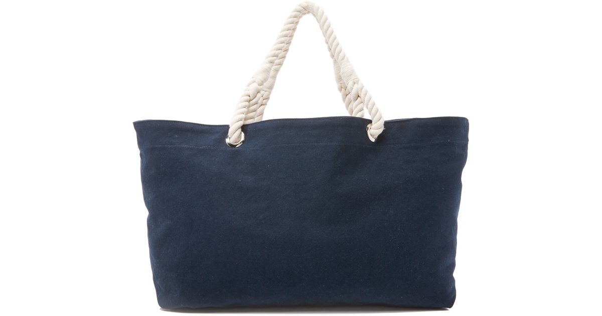 navy beach bag