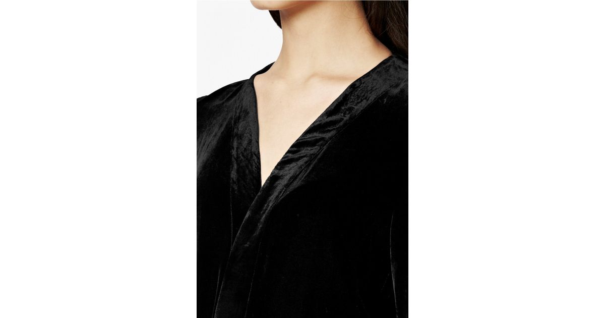 French Connection Jet Velvet Jumpsuit in Black - Lyst