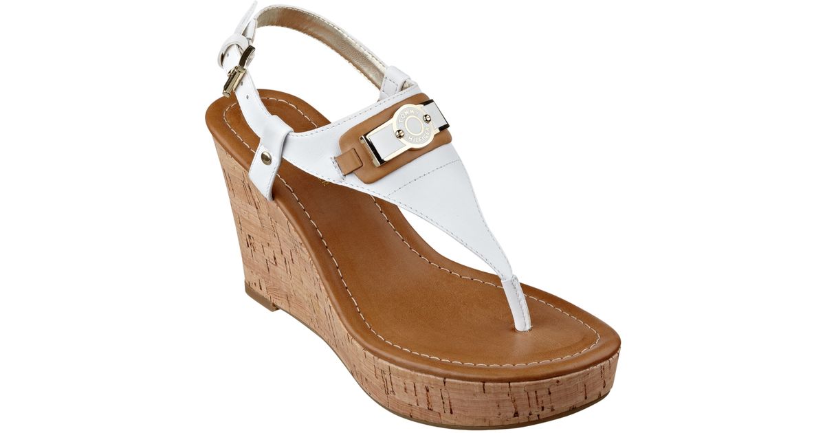 white thong platform sandals