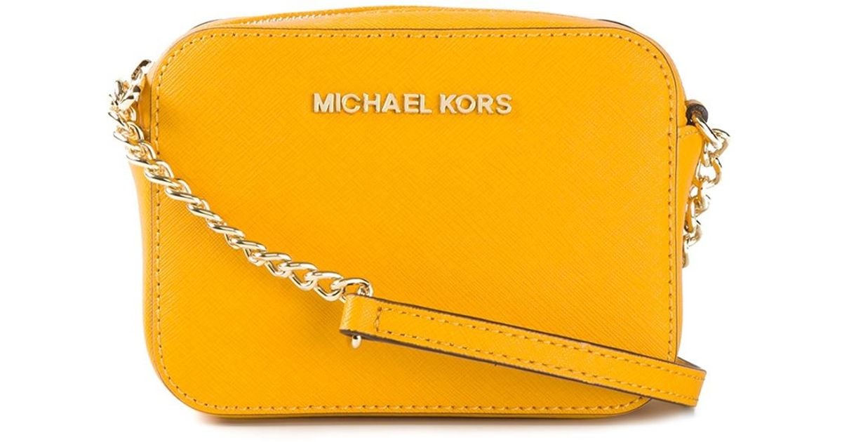 MICHAEL Michael Kors 'Jet Set' Cross Body Bag in Yellow | Lyst UK