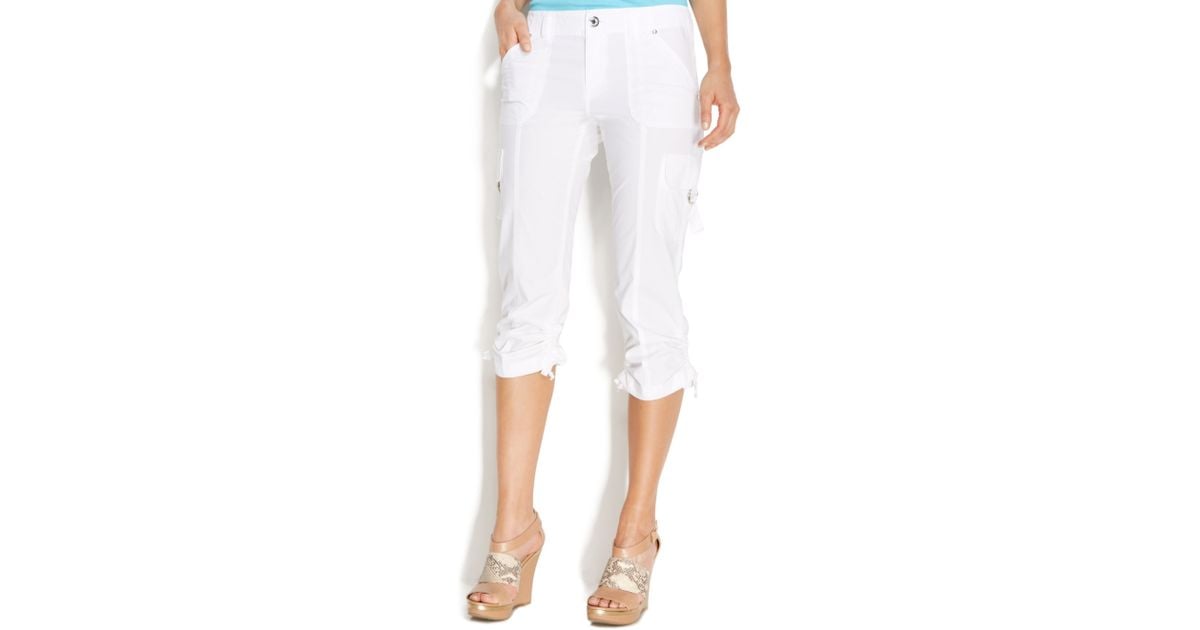 all white cargo pants