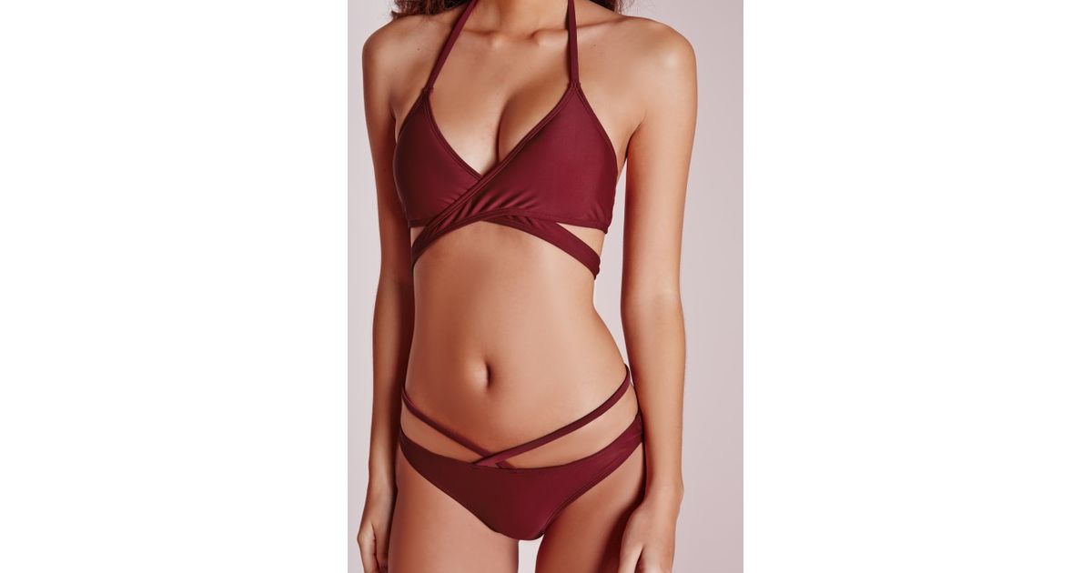 maroon bikini set