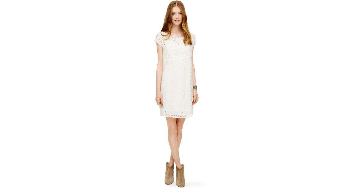 lucille embroidered shift dress
