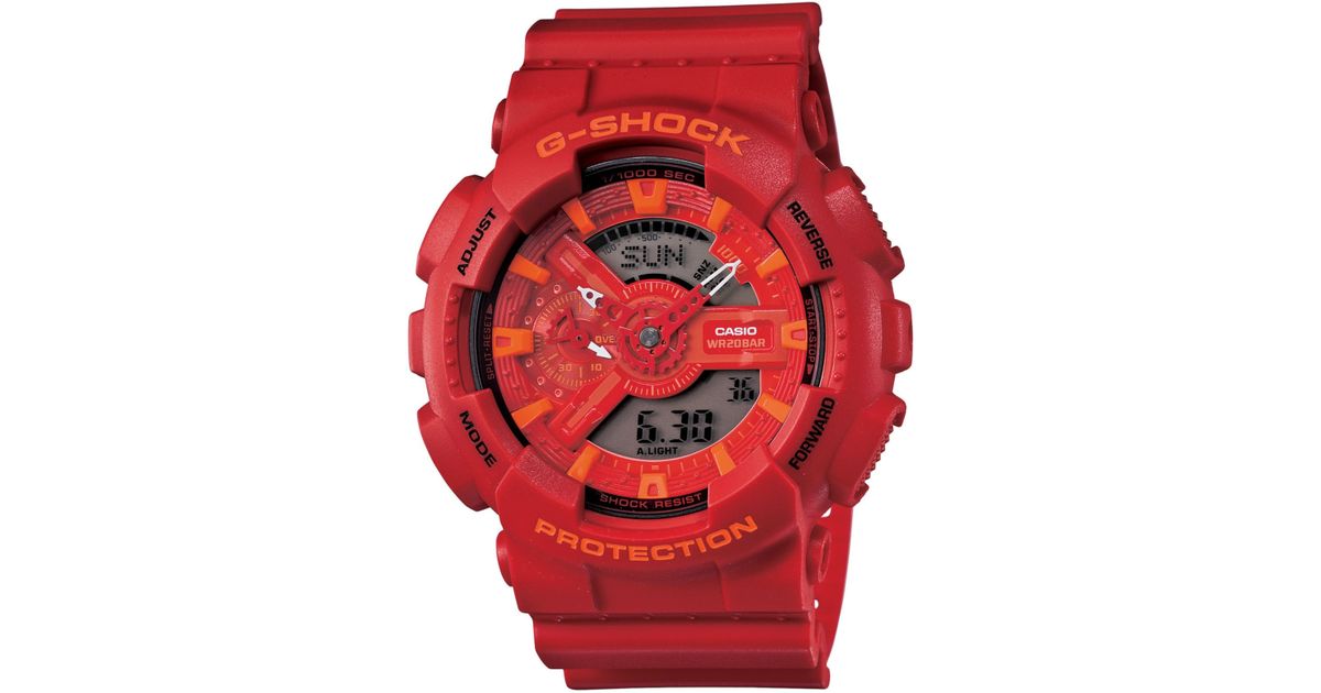 g shock red mens watch