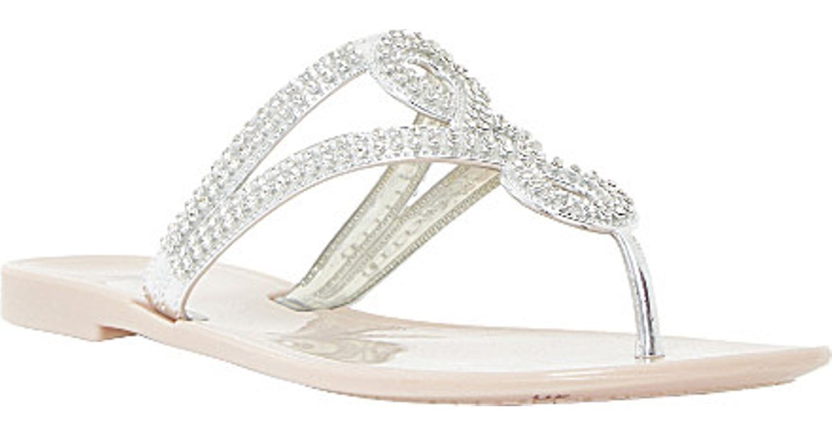 dune diamante flip flops
