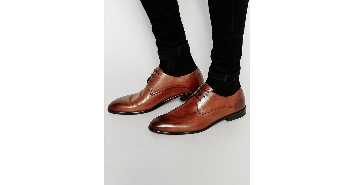 HUGO By Boss Derby Shoes - Tan in Brown for Men | Lyst