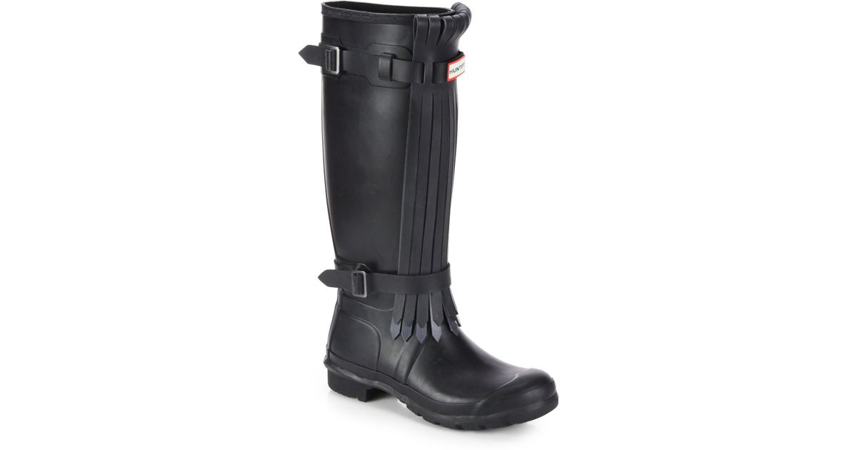 fringe hunter boots