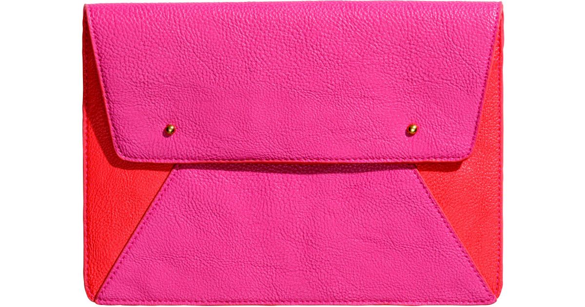 cerise pink clutch bag