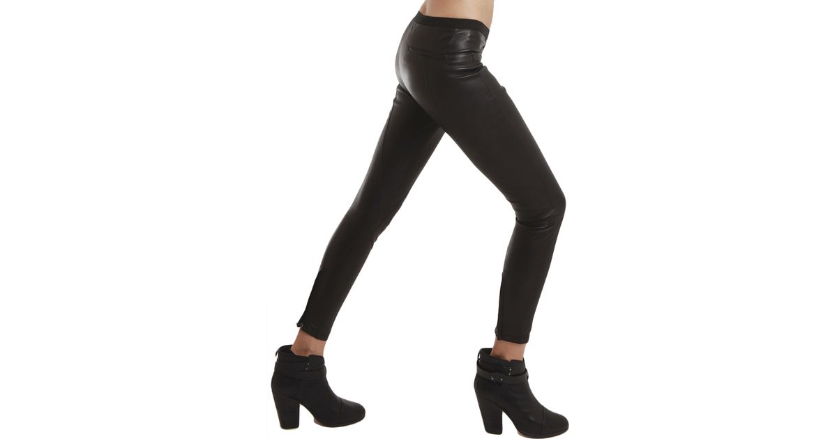 helmut lang cropped leather pants