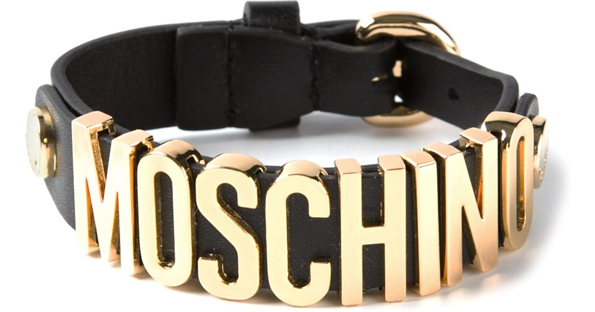 Lyst Moschino Logo Letters Bracelet In Metallic