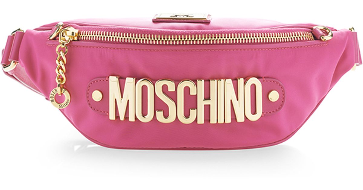 Moschino Nylon Logo Fanny Pack Pink Lyst
