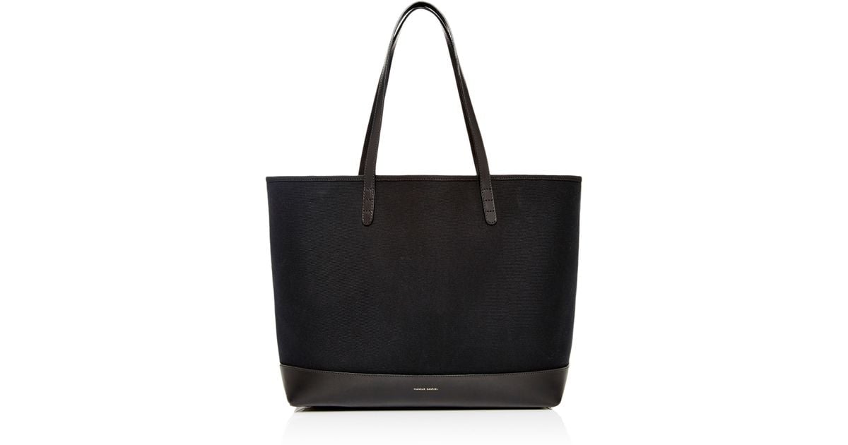 Lyst Mansur Gavriel Large Canvas Tote In Black With Flamma Lyst Mansur Gavriel Large Canvas Tote In Black With Flamma Interior