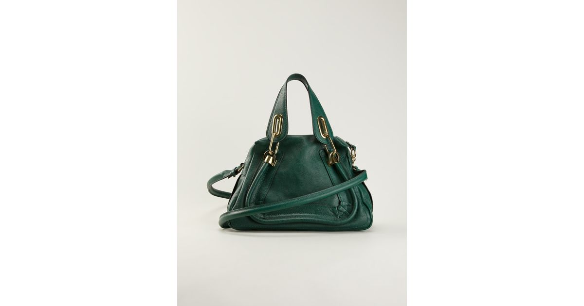 Chlo Paraty Shoulder Bag in Green | Lyst  