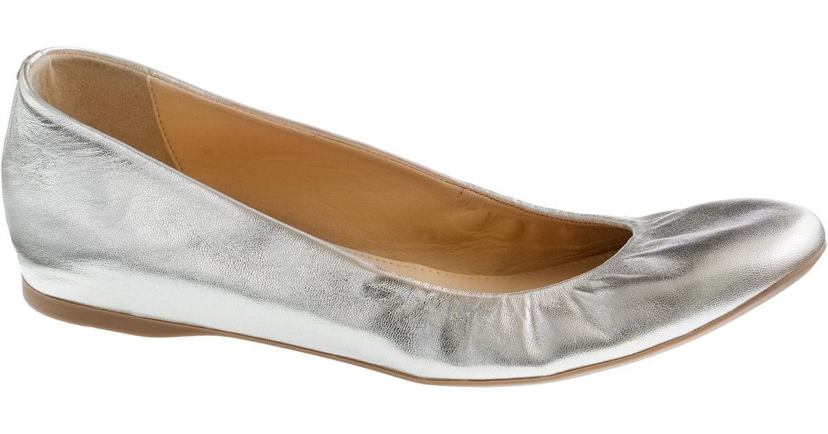 J.Crew Cece Metallic Ballet Flats | Lyst