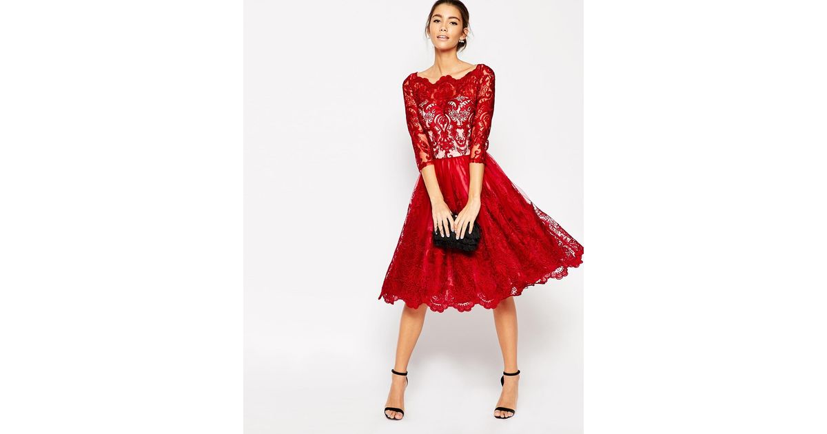 chichi london red dress