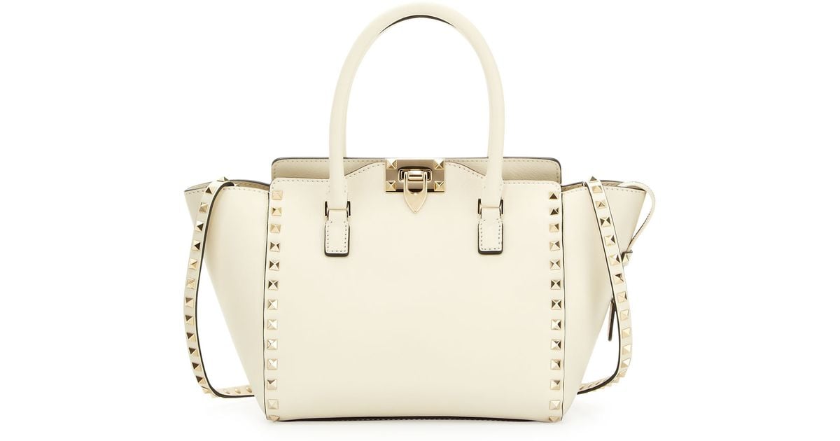 Valentino White Rockstud Per Tote Bag Valentino White Rockstud Per Tote Bag