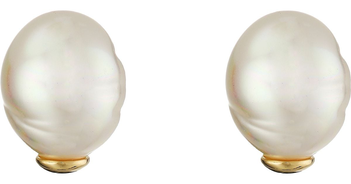 baroque pearl stud earrings