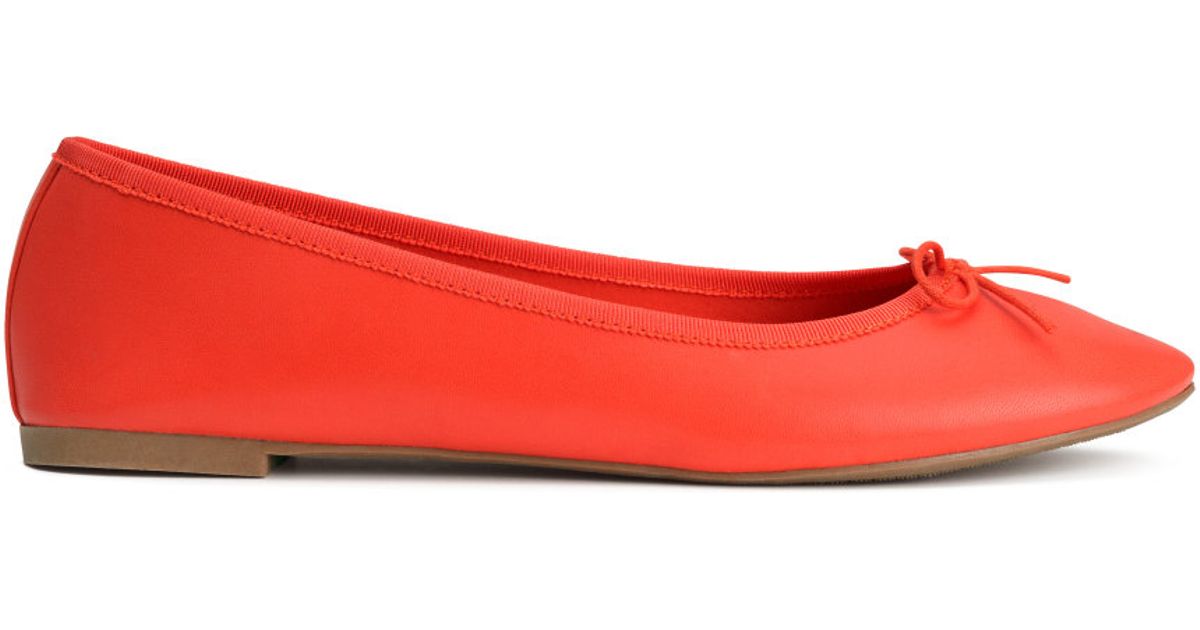 red ballet pumps uk