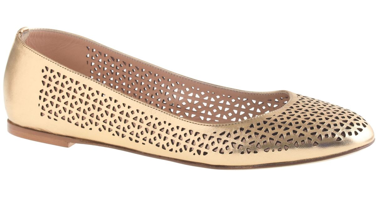 chloe perforated flats