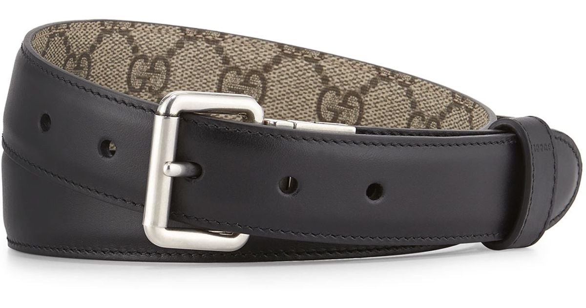 gucci black monogram belt