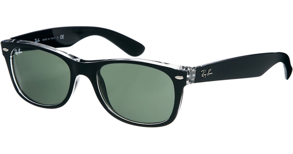 black and clear ray bans