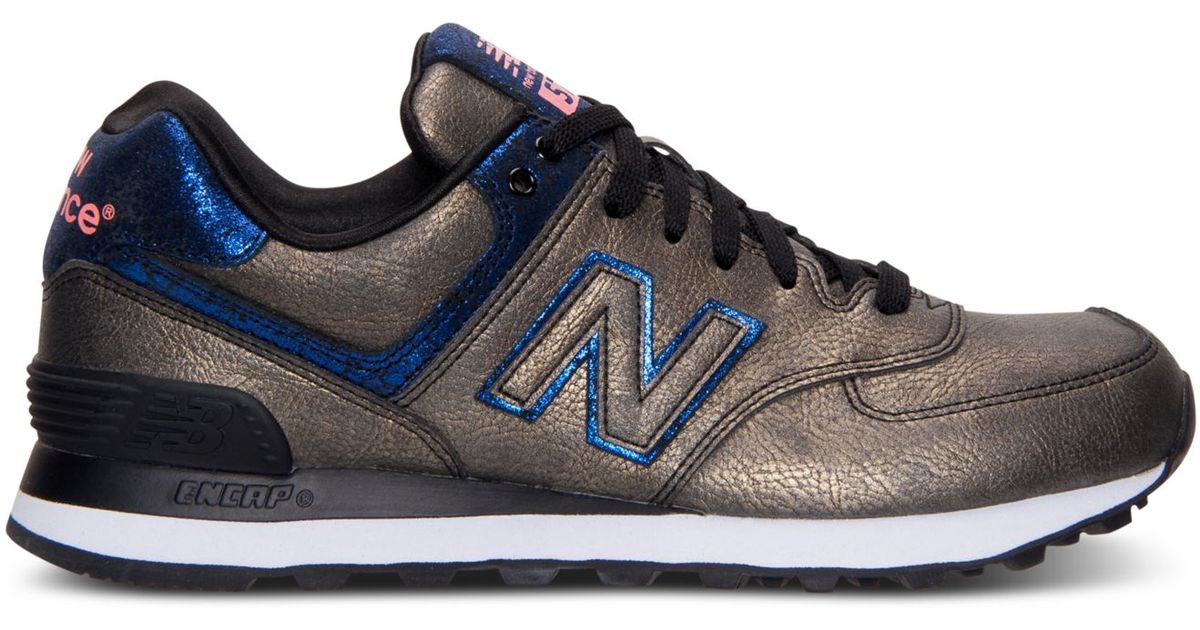 New Balance Women's 574 Mineral Glow Casual Sneakers From Finish Line in Black/Purple (Black) - Lyst