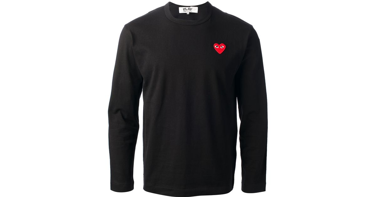 comme des garcons long sleeve black