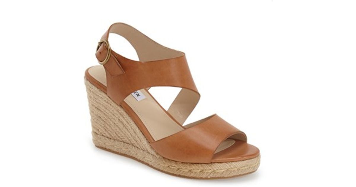 cognac espadrille wedges