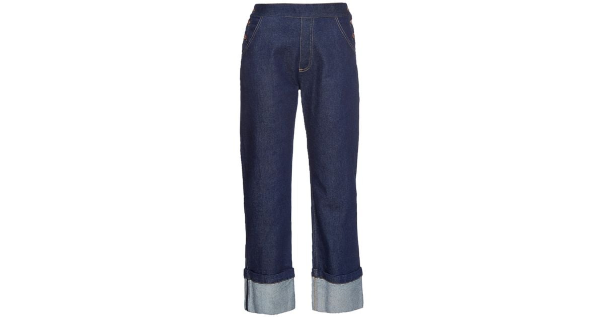 See By Chloé Denim Side-button High-rise Straight-leg Jeans in 