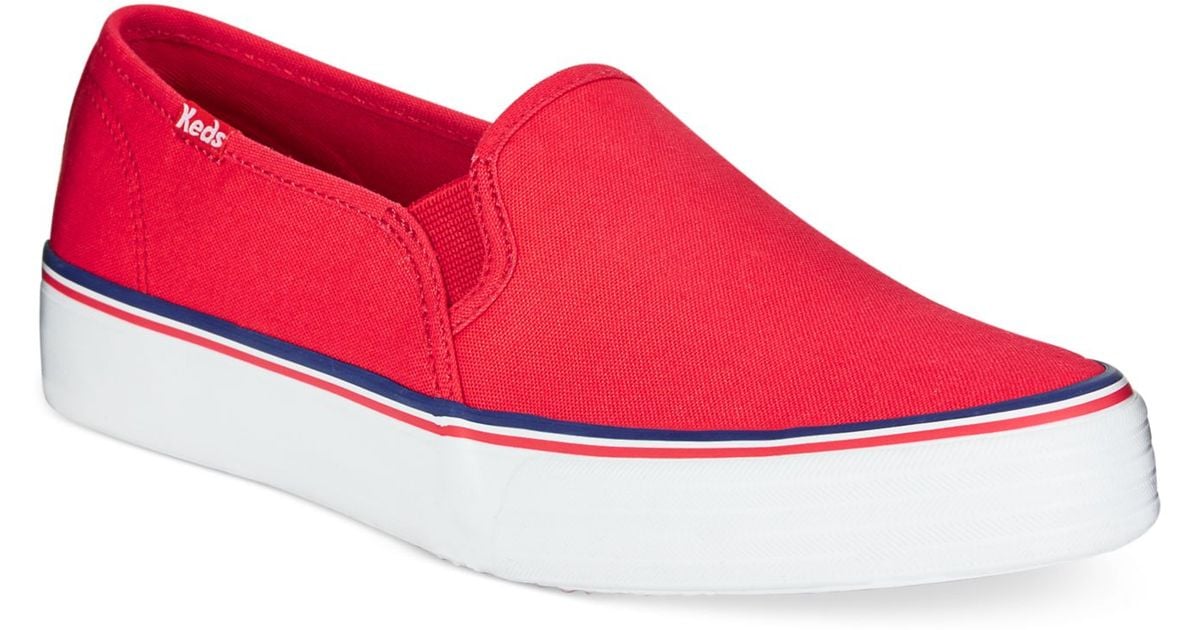 Double Decker Slip-on Sneakers in Red 