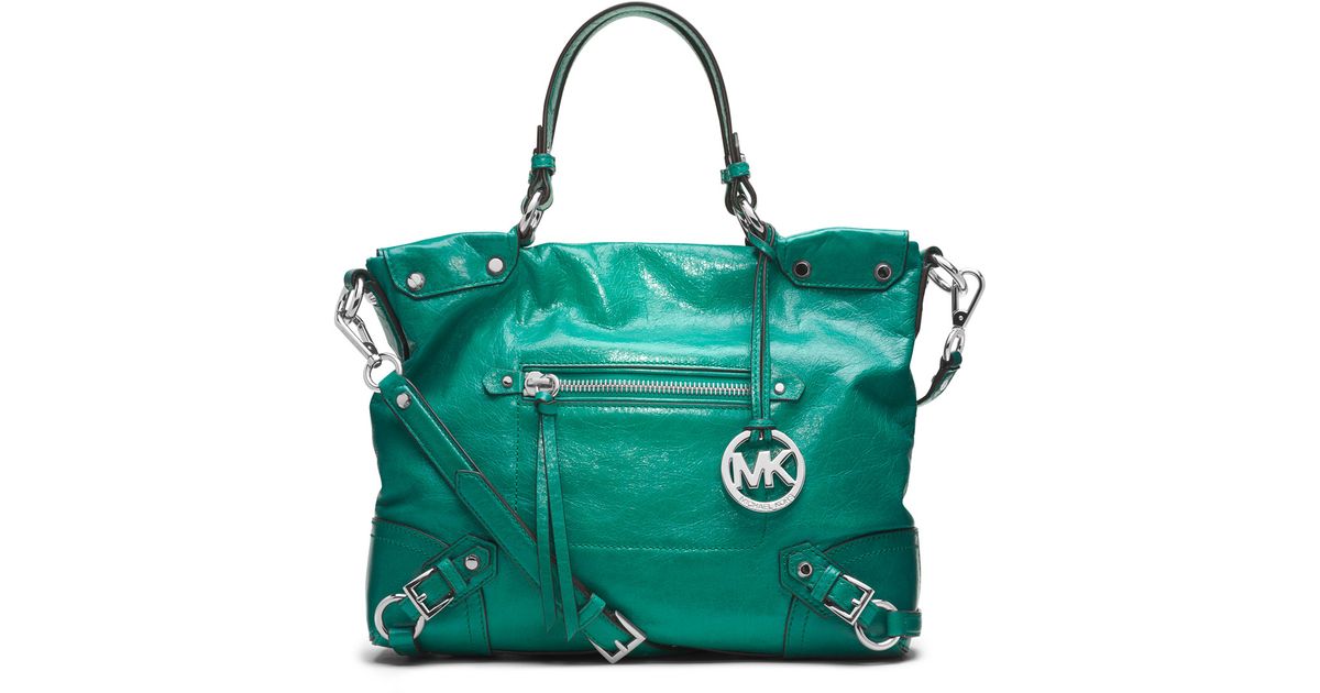 blue green handbags