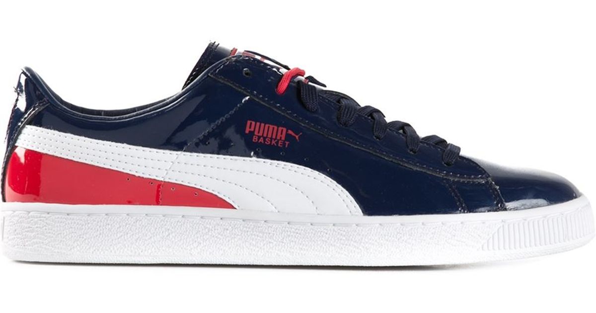 PUMA 'Basket Classic Patent' Sneakers in Blue for Men | Lyst