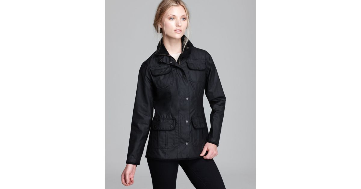 barbour waxed cotton utility jacket