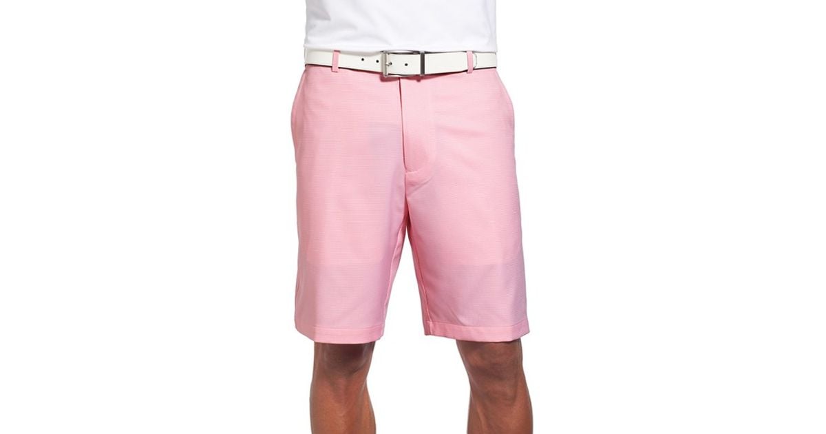 Peter Millar 'salem' Houndstooth Golf Shorts in Pink for Men Lyst
