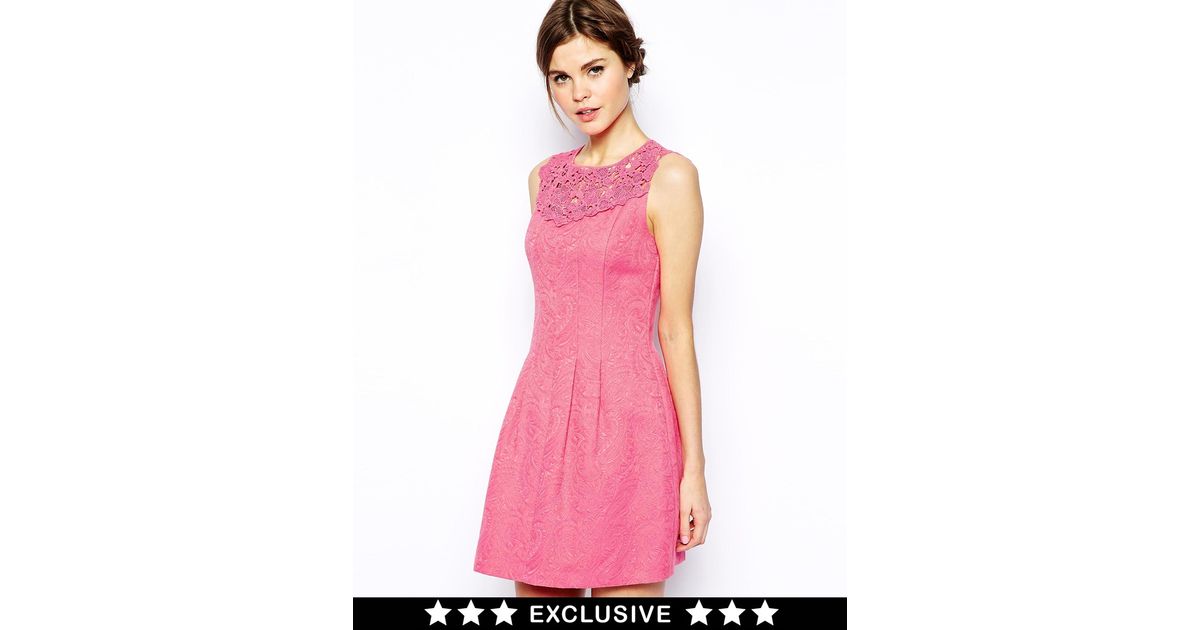 oasis circle trim dress