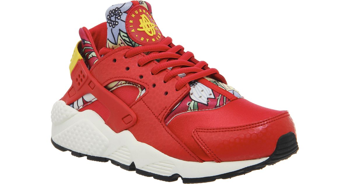 womens all red nike huarache