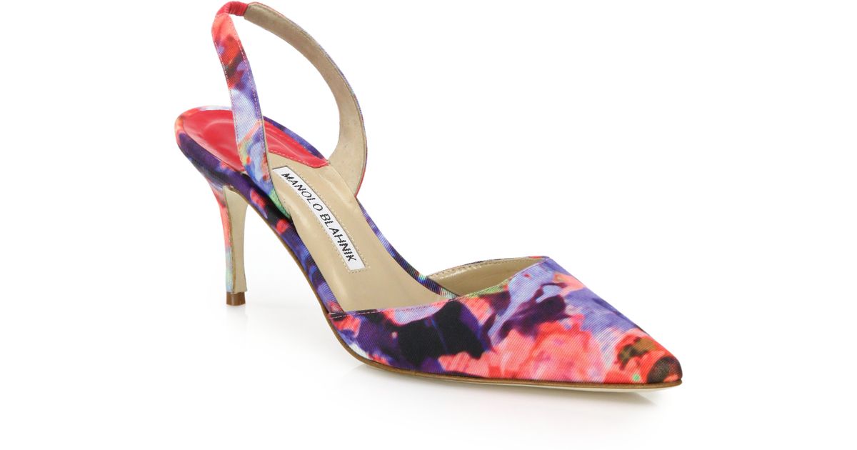 floral mid heels