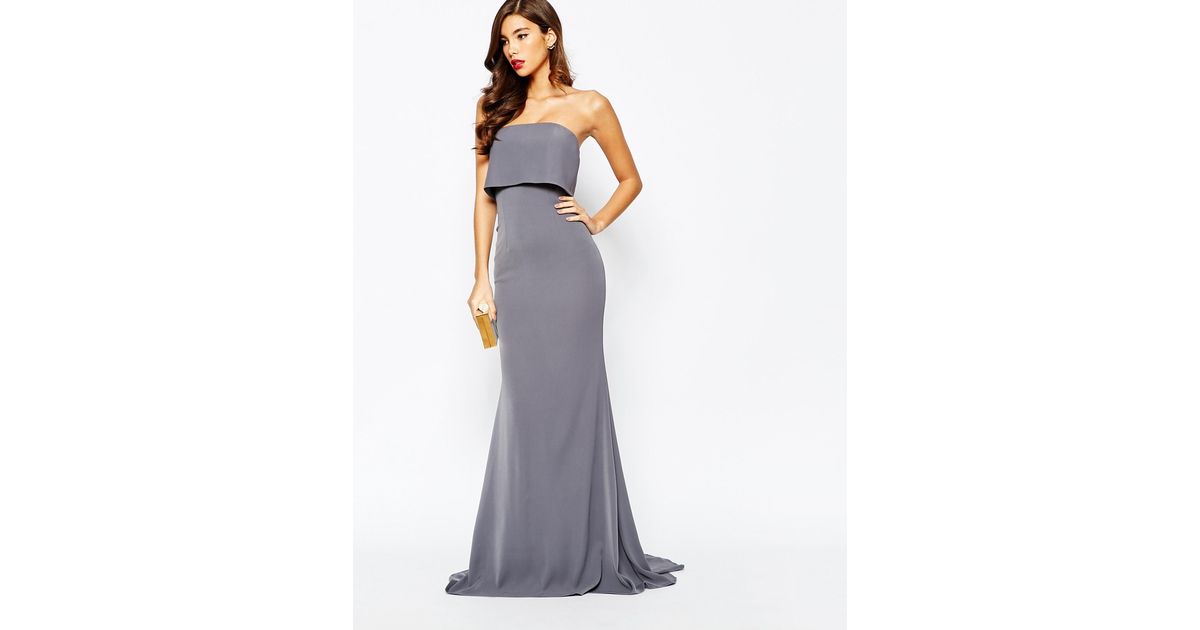 Blaze Strapless Maxi Dress With Overlay 