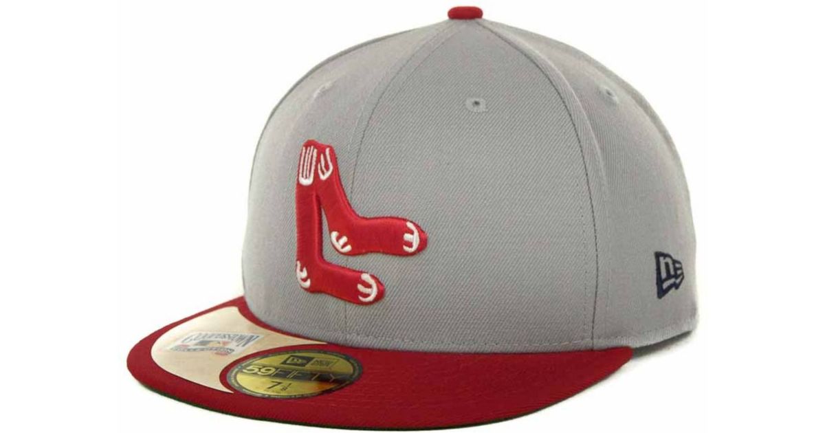 grey red sox hat