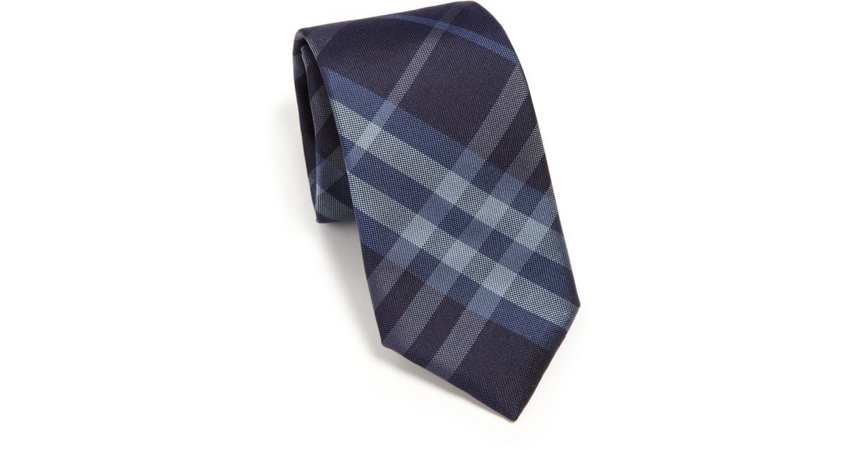 manston check silk tie