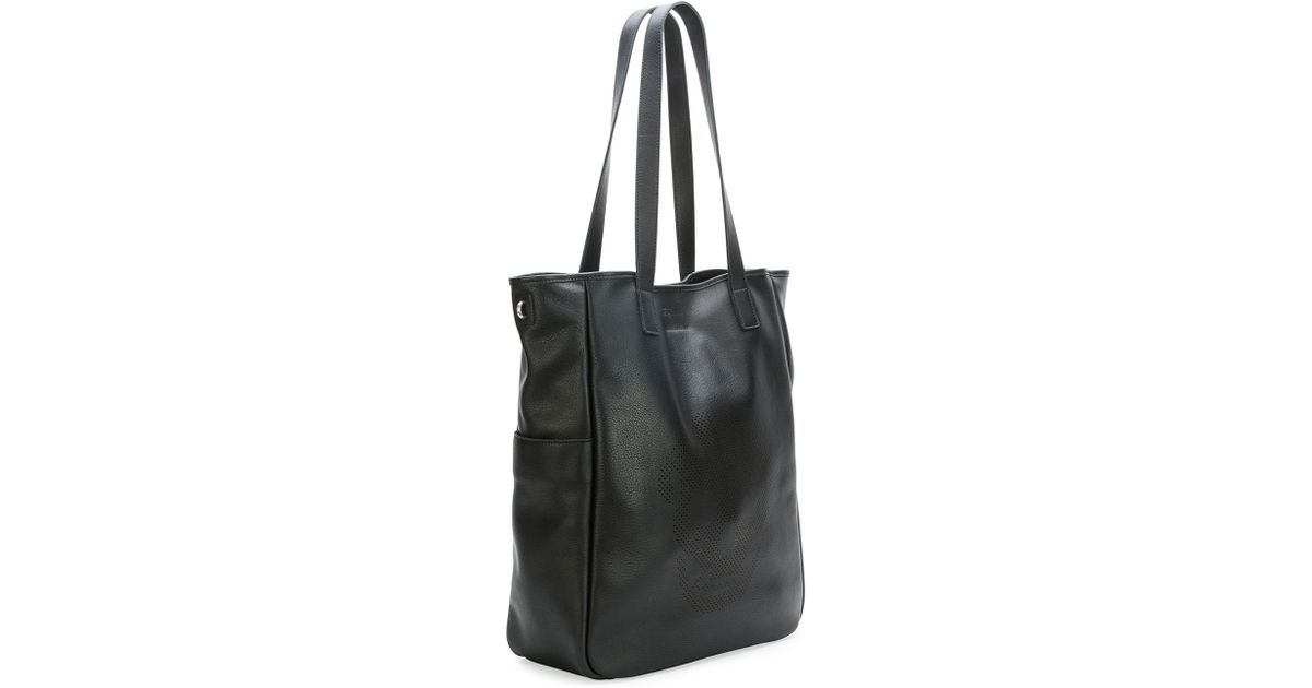 Lyst Alexander Mcqueen Mens Perforated Skull Tote Bag In Black For Men