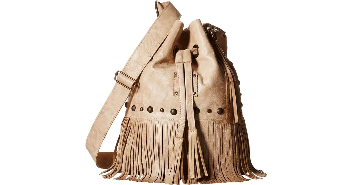 sts cowhide bucket bag